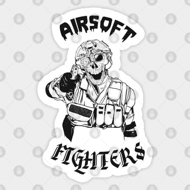 Tacticool Airsoft Fighters Black Sticker by Cataraga